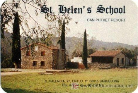 Colecionismo Calend&aacute;rios: CALENDARIO 1990. PUBLICIDAD ST. HELEN'S SCHOOL CAN PUTXET RESORT. BARCELONA.