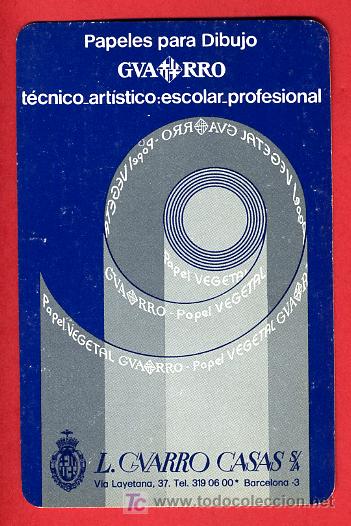 Colecionismo Calend&aacute;rios: CALENDARIO FOURNIER  L. GUARRO CASAS  , 1975 REVERSO HORIZONTAL , CAL 3186