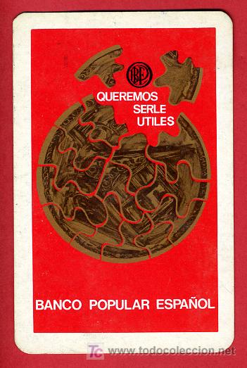 Colecionismo Calend&aacute;rios: CALENDARIO FOURNIER  BANCO POPULAR ESPA&Ntilde;OL  , 1970 , CAL3200