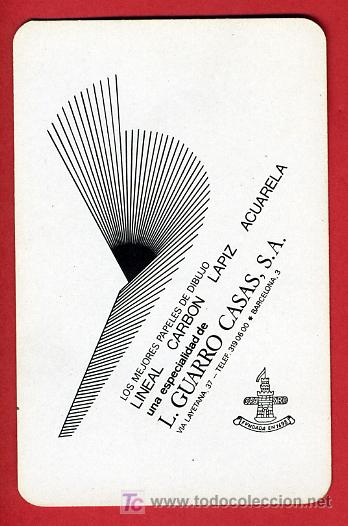 Colecionismo Calend&aacute;rios: CALENDARIO FOURNIER  L. GUARRO CASAS  , 1971 REVERSO HORIZONTAL , CAL3218