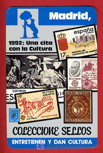 Collectables Calendars: CALENDARIO FOURNIER  COLECCIONES SELLOS  , 1990 , CAL3390