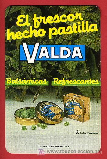 Collectables Calendars: CALENDARIO FOURNIER  PASTILLAS VALDA  , 1989 , CAL3420