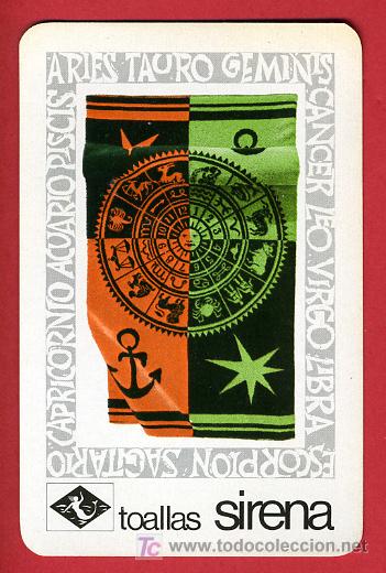 Collectables Calendars: CALENDARIO FOURNIER  TOALLAS SIRENA , 1968 , CAL3488