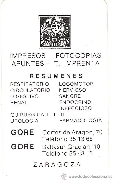 Coleccionismo calendarios: CALENDARIO DE BOLSILLO. A&Ntilde;O 1983. IMPRESOS Y FOTOCOPIAS GORE. ZARAGOZA