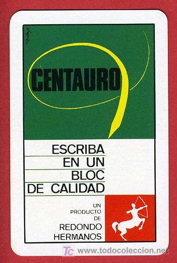 Collectionnisme Calendriers: CALENDARIO FOURNIER , PUBLICIDAD CENTAURO  , 1970 , CAL 3667