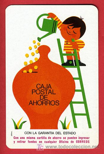 Collectionnisme Calendriers: CALENDARIO FOURNIER , PUBLICIDAD  CAJA POSTAL DE AHORROS , 1972 , CAL 3730