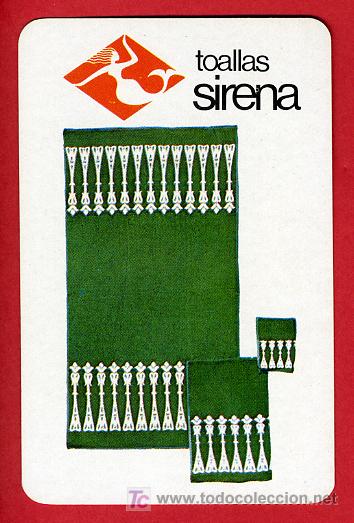 Collectionnisme Calendriers: CALENDARIO FOURNIER , PUBLICIDAD  TOALLAS SIRENA  , 1970 , CAL 3740