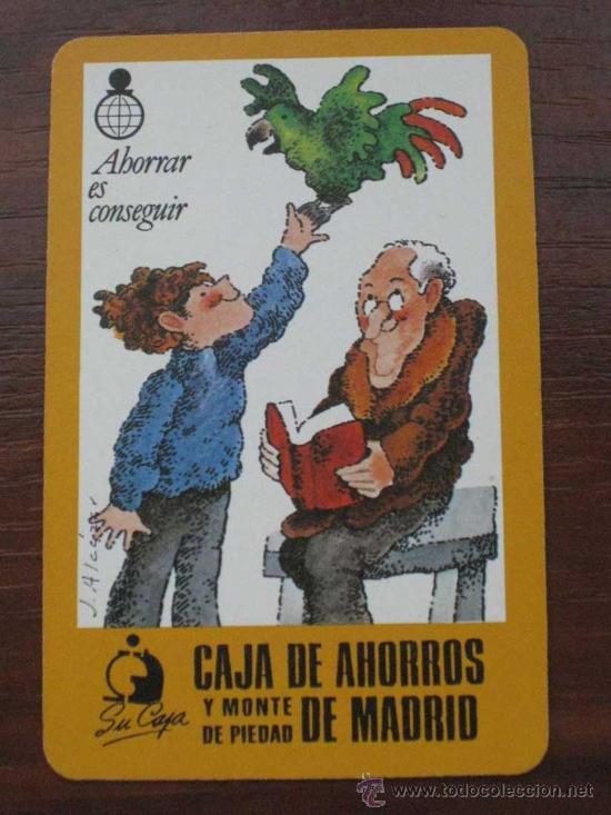 Collectionnisme Calendriers: ANTIGUO CALENDARIO BOLSILLO FOURNIER CAJA DE AHORROS Y MONTE DE PIEDAD DE MADRID 1981 - EXCELENTE ES