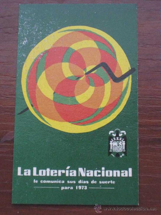 Collezionismo Calendari: CALENDARIO LOTERIA NACIONAL A&Ntilde;O 1973