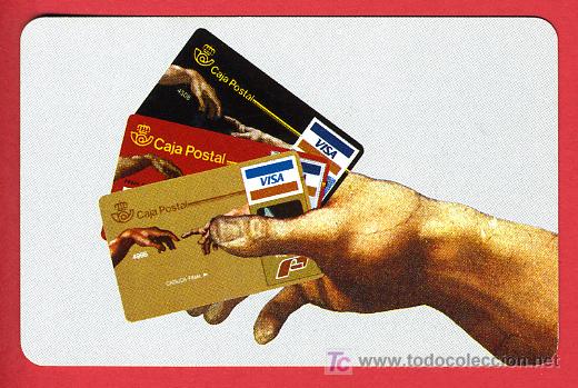 Colecionismo Calend&aacute;rios: CALENDARIO FOURNIER , CAJA POSTAL VISA , 1989 , CAL3829