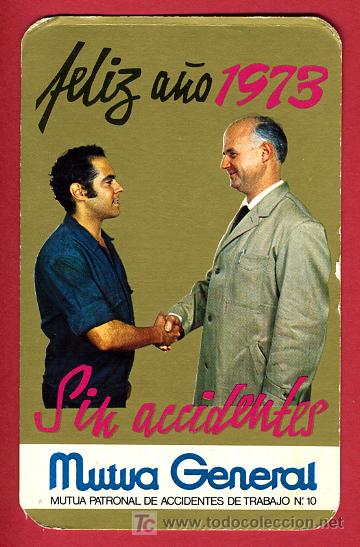Colecionismo Calend&aacute;rios: CALENDARIO PUBLICIDAD, SEGUROS MUTUA GENERAL DE SEGUROS , 1973 , CAL3933
