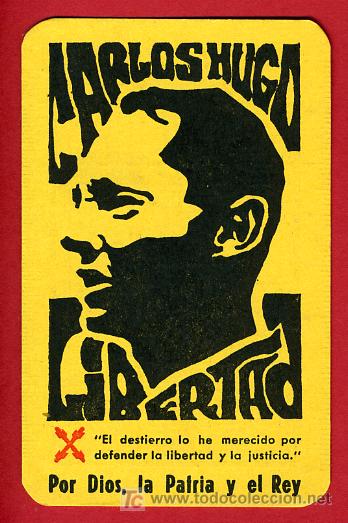 Colecionismo Calend&aacute;rios: CALENDARIO PUBLICIDAD, CARLISTA , CARLOS HUGO , LIBERTAD, DIOS PATRIA Y REY ,  1972 , CAL3978