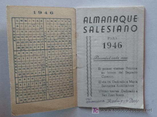 Coleccionismo calendarios: librito almanaque selesiano para 1946 - Foto 3
