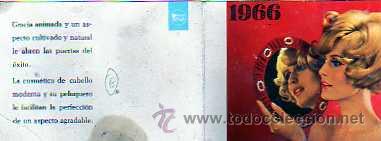 Coleccionismo calendarios: Calendario de publicidad de Wella 1966. - Foto 2