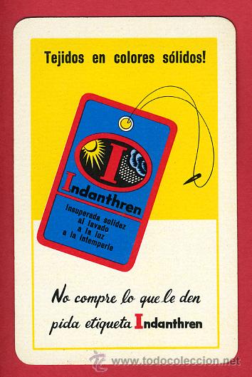 Sammeln von Kalendern: CALENDARIO FOURNIER, INDANTHREN , 1962 ,CAL4380