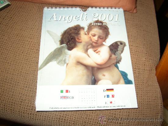 Colecionismo Calend&aacute;rios: Calendario de pared 2001 Trenzo millennio con motivos de &aacute;ngeles (sin abrir)