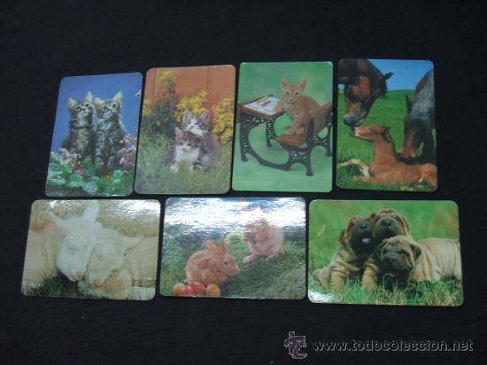 Colecionismo Calend&aacute;rios: LOTE 7 CALENDARIOS DE BOLSILLO - ANIMALES -