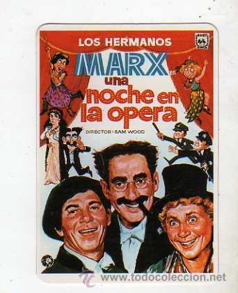 Coleccionismo Calendarios: CALENDARIO 1988 - LOS HERMANOS MARX UNA NOCHE EN LA OPERA