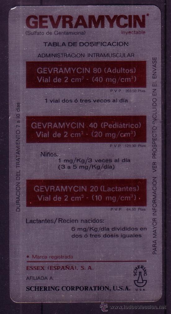 Coleccionismo Calendarios: CALENDARIO DE BOLSILLO METALICO DEL A&Ntilde;O 1975 - PUBLICIDAD GEVRAMYCIN