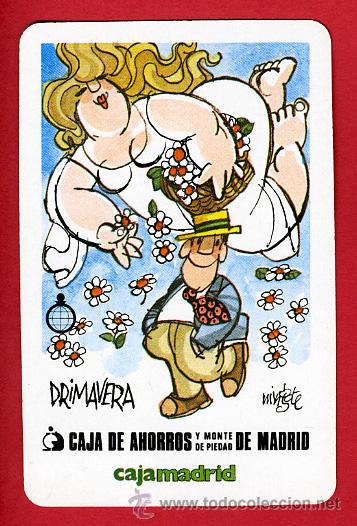 Collectionnisme Calendriers: CALENDARIO FOURNIER, PUBLICIDAD CAJA AHORROS CAJA MADRID , MINGOTE , 1985 , CAL4096
