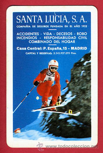 Coleccionismo calendarios: CALENDARIO FOURNIER, PUBLICIDAD , SEGUROS SANTA LUCIA , 1982 , CAL4174