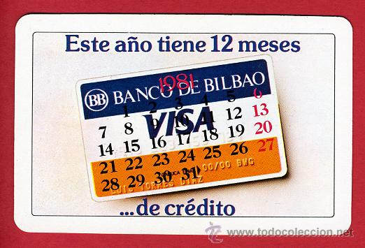 Coleccionismo calendarios: CALENDARIO FOURNIER, PUBLICIDAD , BANCO BILBAO , 1981 , CAL4196