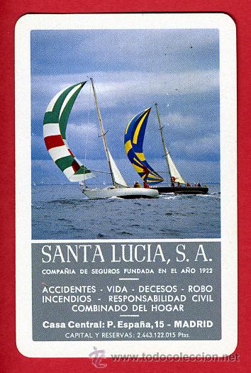 Collectables Calendars: CALENDARIO FOURNIER, PUBLICIDAD , SEGUROS SANTA LUCIA , 1981 , CAL4202