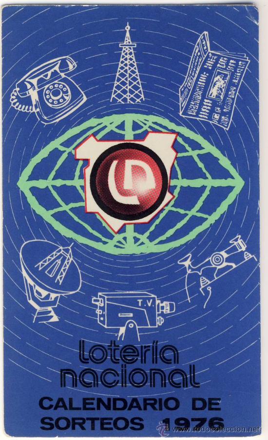 Collectables Calendars: CALENDARIO 1976.- LOTERIA NACIONAL.- SORTEOS 1976