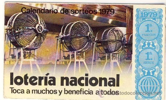 Collectables Calendars: CALENDARIO 1979.- LOTERIA NACIONAL.- SORTEOS 1979