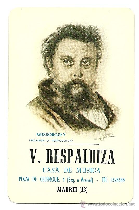 Collezionismo Calendari: Calendario 1978. Fournier V. Respaldiza. -Mussorgsky-