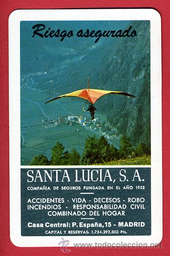 Collectables Calendars: CALENDARIO FOURNIER, PUBLICIDAD  SANTA LUCIA  , 1980 , CAL4219