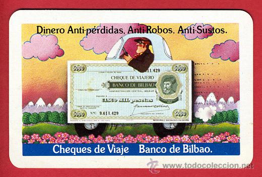 Collectionnisme Calendriers: CALENDARIO FOURNIER, CHEQUE VIAJE BANCO BILBAO , 1976 , CAL4266