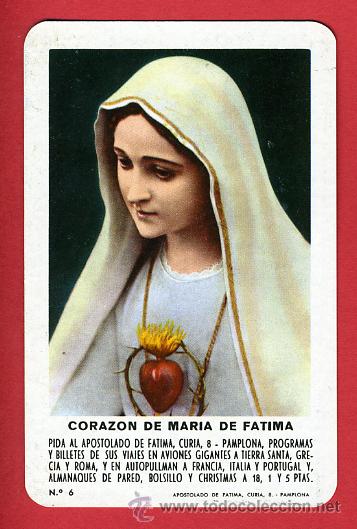 Collectionnisme Calendriers: CALENDARIO FOURNIER, PUBLICIDAD CORAZON DE MARIA DE FATIMA , 1974 , CAL4319