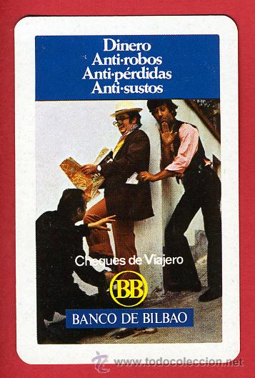 Collectionnisme Calendriers: CALENDARIO FOURNIER, PUBLICIDAD CHEQUES VIAJE BANCO BILBAO , 1974 , CAL4324