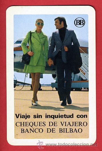 Collectionnisme Calendriers: CALENDARIO FOURNIER, PUBLICIDAD CHEQUES VIAJE BANCO BILBAO , 1973 , CAL4331