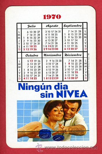 Coleccionismo calendarios: CALENDARIO FOURNIER, PUBLICIDAD CREMA NIVEA , 1970 , CAL4369