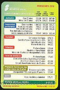 Coleccionismo calendarios: Calendario Fournier  Seguridad Social a&ntilde;o 2010