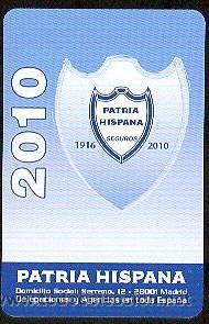 Coleccionismo calendarios: Calendario Fournier Patria Hispana seguros  a&ntilde;o 2010