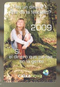 Coleccionismo calendarios: Calendario Fournier  Caixanova a&ntilde;o 2009