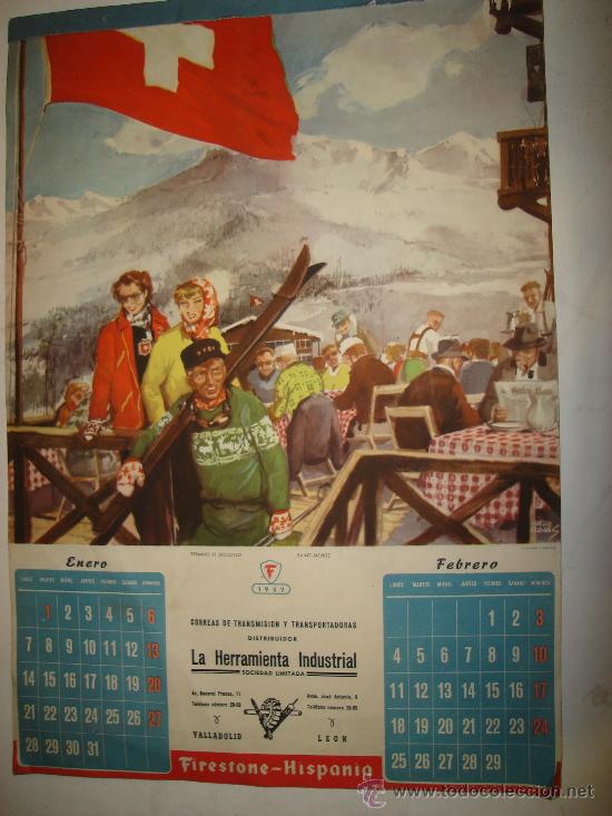 Coleccionismo calendarios: CALENDARIO DE FIRESTONE DE 1952 - Foto 1