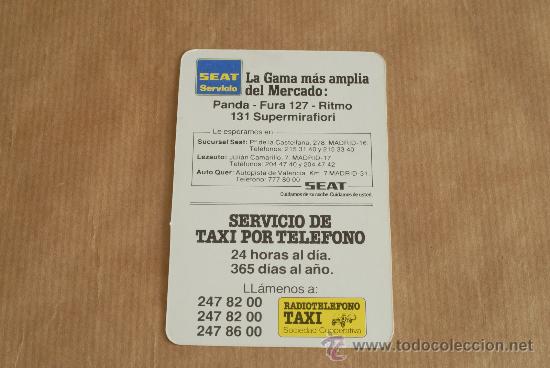 Coleccionismo calendarios: Calendario publicitario de SEAT. 1982.