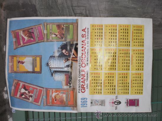 Coleccionismo calendarios: CALENDARIO DE PARED ( GRANULOS DIANA S.A ) IMPRESO POR HERACLIO FOURNIER , A&Ntilde;O 1969 .