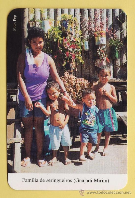 Collectionnisme Calendriers: calendario bolsillo - familia seringueiros - guajara-mirim - ed. missions claretianes - a&ntilde;o 2001