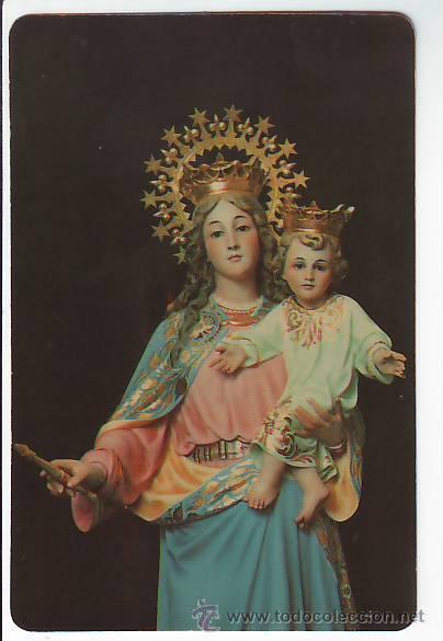 Coleccionismo calendarios: Calendario religioso Virgen con el ni&ntilde;o Jes&uacute;s - Misiones Salesianas RLG a&ntilde;o 1988