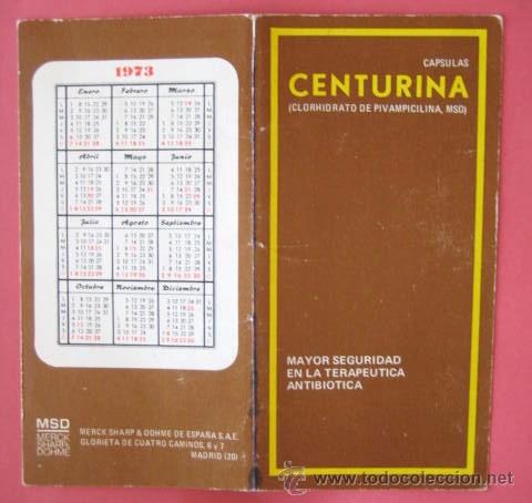 Coleccionismo Calendarios: CURIOSO CALENDARIO. FORMA DE FOLLETO. CENTURINA. 1973 .. ENVIO  GRATIS&iexcl;&iexcl;&iexcl;