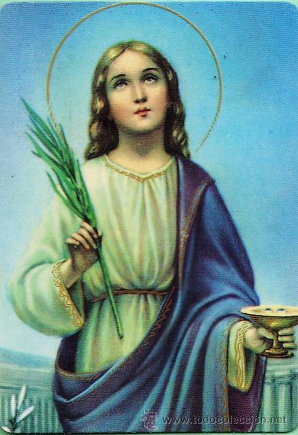 Coleccionismo Calendarios: calendario bolsillo - religioso - santa lucia - sin publicidad en el dorso - catalan - a&ntilde;o 1999