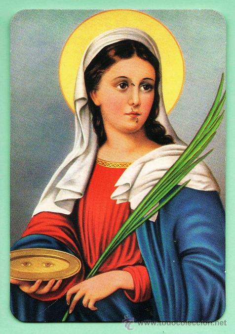 Coleccionismo Calendarios: calendario bolsillo - religioso - santa lucia - sin publicidad en el dorso - a&ntilde;o 1999