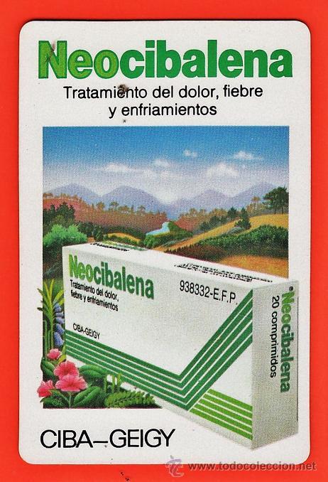 Coleccionismo Calendarios: calendario bolsillo - medicina/ farmacia/ salud - neocibalena - ciba-geigy - a&ntilde;o 1983
