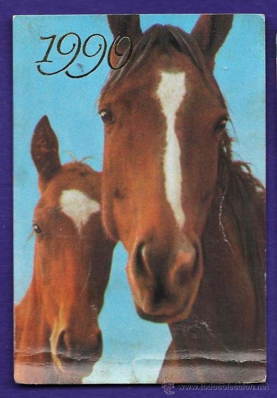 Collectionnisme Calendriers: calendario bolsillo - caballos - impreso y editado en la urss - en castellano - a&ntilde;o 1990
