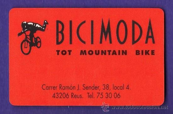 Coleccionismo calendarios: calendario bolsillo - ciclismo - bicimoda - tot mountain bike - reus - catalan - a&ntilde;o 1993